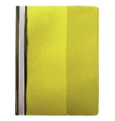 Schnellhefter 439904B, A4+, gelb, Polyvinylchlorid (PVC), Vorderdeckel transparent