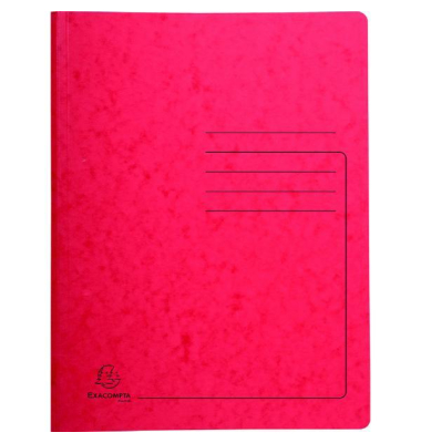 Schnellhefter 240225E, A4, rot, Karton, 355g, Vorderdeckel opak