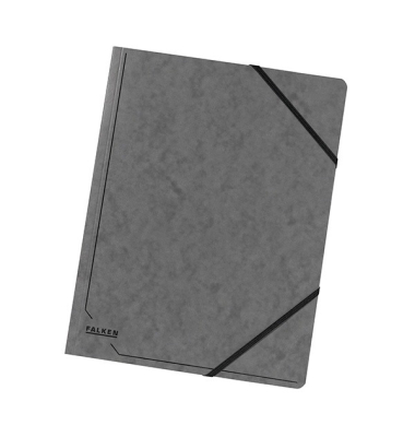 Eckspannmappe 555471E, A4 grau Karton 355g