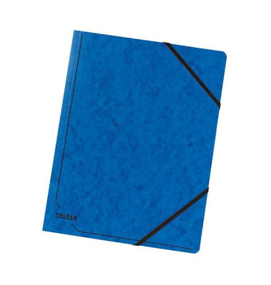 Eckspannmappe 555412E, A4 blau Karton 355g
