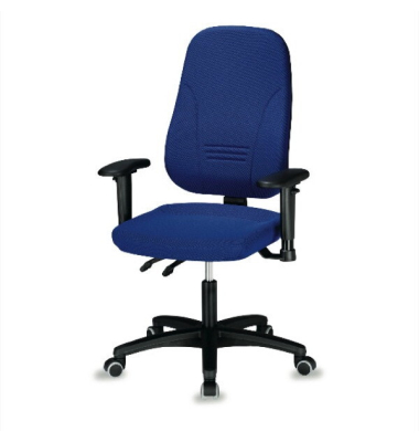 Bürodrehstuhl Younico 1451, ohne Armlehnen, PES, blau