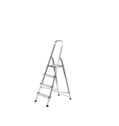 Stehleiter 11125, 1x 4 Stufen, silber, Aluminium