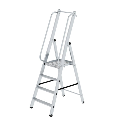 Stehleiter 51094 ML, 1x 4 Stufen, silber, Aluminium