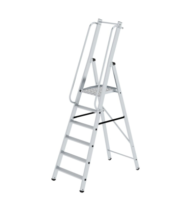 Stehleiter 51096 ML, 1x 6 Stufen, silber, Aluminium