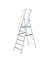 Stehleiter 51096 ML, 1x 6 Stufen, silber, Aluminium