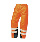 Warnschutz-Regenbundhose Safestyle Matula, Warnschutz, Herren, fluoreszierend orange/marine abgesetzt, Gr&ouml;&szlig;e M