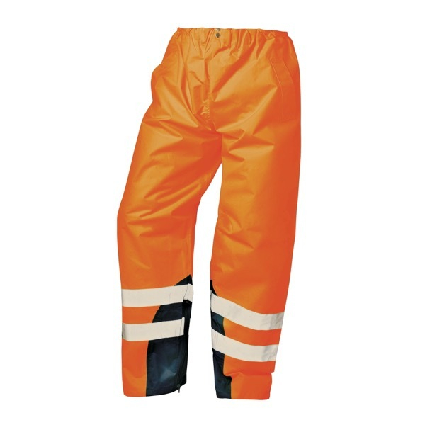 4025888166040 - Warnschutz-Regenbundhose Matula Warnschutz Herren fluoreszierend orange marine abgesetzt Größe M 4025888166040 Saf