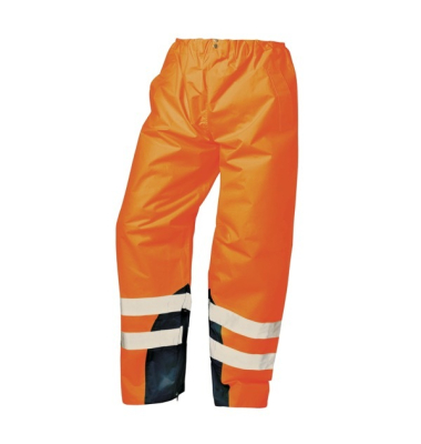 Warnschutz-Regenbundhose Safestyle Matula, Warnschutz, Herren, fluoreszierend orange/marine abgesetzt, Gr&ouml;&szlig;e XXL