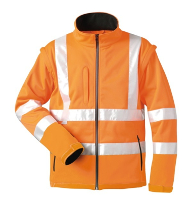 Warnschutz-Softshelljacke TYLER, Softshell, warnorange, Gr&ouml;&szlig;e L