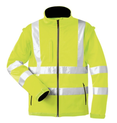 Warnschutz-Softshelljacke LOGAN, Softshell, warngelb, Größe L