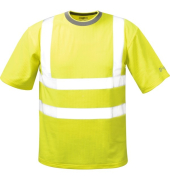 T-Shirt, STEVEN, 75 % Polyester25 % Baumwolle, Größe: L, neongelb