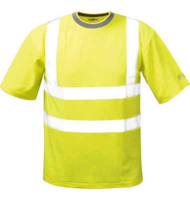 T-Shirt, STEVEN, 75 % Polyester25 % Baumwolle, Größe: XL, neongelb