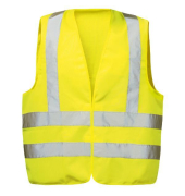Warnweste, EGON, Polyester, Klettverschluss, Größe: universal, gelb