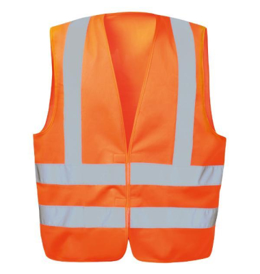 Warnweste Karl, fluoreszierend orange, Gr&ouml;&szlig;e Einheitsgr&ouml;&szlig;e