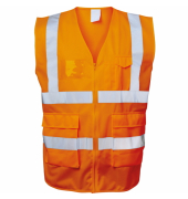 Warnweste, EWALD, PES, Reißverschluss, Größe: 3XL, neonorange
