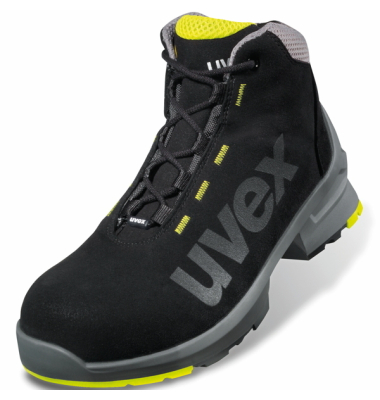 Sicherheitsschuhe uvex 1, S2, ESD, Unisex, schwarz/gelb, Weite 11, Gr&ouml;&szlig;e 49