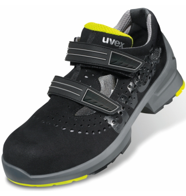 Sicherheitssandalen, S1, SRC, ESD, Unisex, schwarz, Größe 47