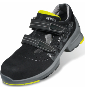 Sicherheitssandalen uvex 1, S1, ESD, Unisex, schwarz/lime, Weite 11, Gr&ouml;&szlig;e 50