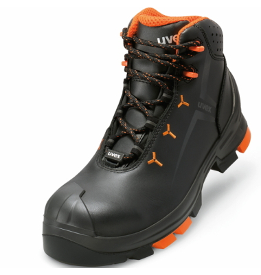 Sicherheitsstiefel uvex 2, S3L, ESD, Unisex, schwarz/orange, Weite 11, Gr&ouml;&szlig;e 50
