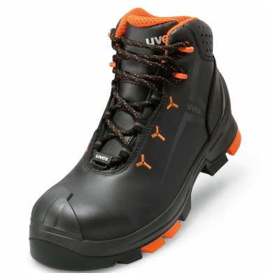 Sicherheitsstiefel uvex 2, S3L, ESD, Unisex, schwarz/orange, Weite 11, Gr&ouml;&szlig;e 51