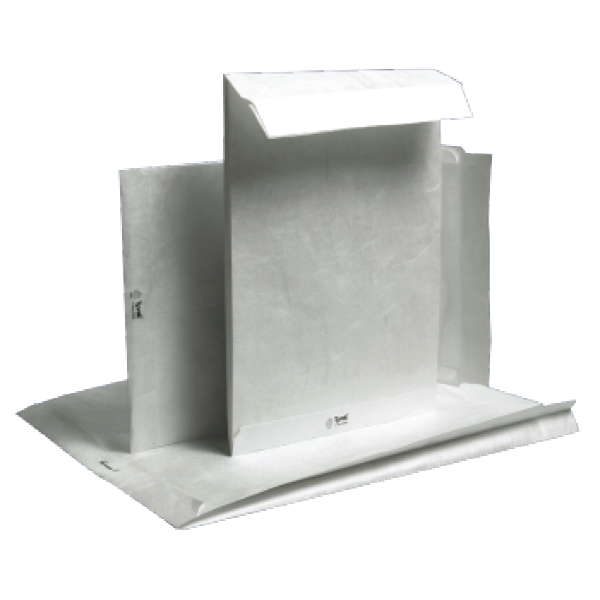 4040134114064 - Faltentaschen Tyvek 08350215 Sonderformat ohne Fenster haftklebend 51mm-Falte 55g weiß 4040134114064 50 Stück