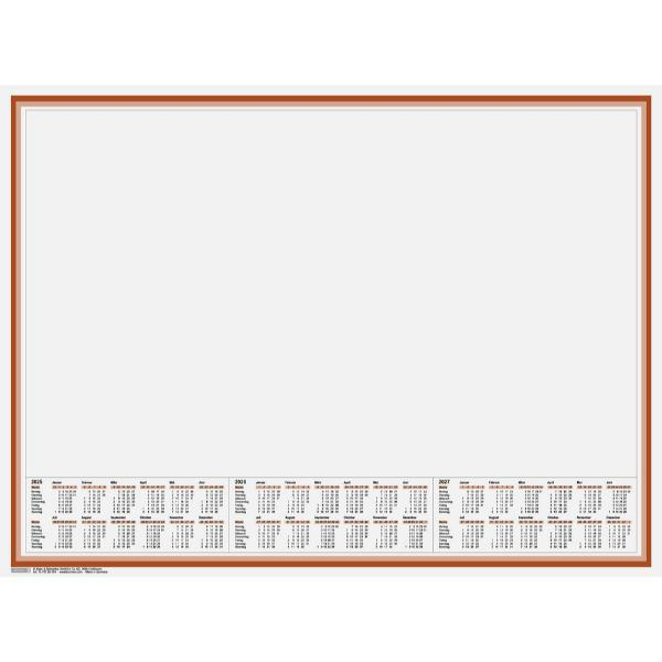 4003273055377 - Schreibunterlage 10-701 26 003 braun weiß mit 3 Jahresübersicht 585x435cm 4003273055377 Brunnen