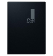 Taschenkalender 1072856905, TimeCenter 728, schwarz, 1 Woche / 2 Seiten, 10x14cm (A6), 2025
