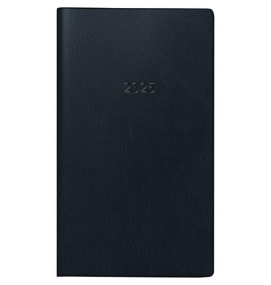 Taschenkalender 1075028905, Modell 750, schwarz, 1 Monat / 2 Seiten, 8,7x15,3cm, 2025