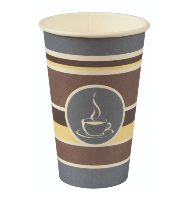 Becher to go, Pappe, beschichtet, 300 ml, 8 x 11,7 cm, bunt