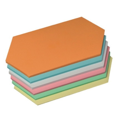 Moderationskarten M306-99, 20,5x9,5cm, Rhombus, 130g, farbig sortiert 