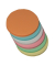 Moderationskarte, Kreis, Ø: 9,5 cm, 130 gm², 6farbig sortiert