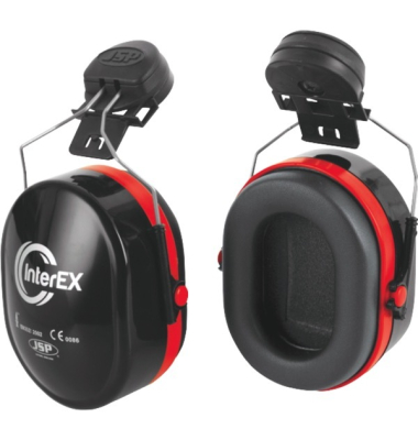 Kapselgehörschutz InterEX™, 28 dB Schalldämpfung, 280 g, schwarzrot