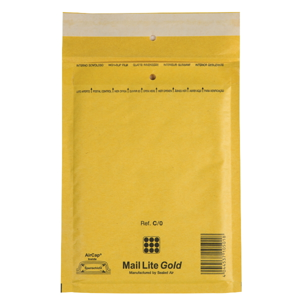 5051146026978 - Luftpolstertasche hk Typ C0 170x220mm i 150x210mm Papier gold 5051146026978 Mail Lite 5 Stück 5051146026978 - Luftpolstertasche hk Typ C0 170x220mm i 150x210mm Papier gold 5051146026978 Mail Lite 5 Stück