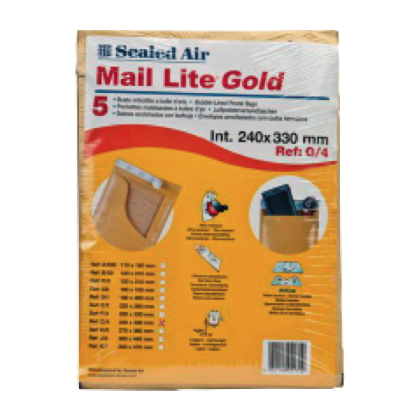5051146027036 - Luftpolstertasche hk Typ G4 250x340mm i 230x330mm Papier gold 5051146027036 Mail Lite 5 Stück 5051146027036 - Luftpolstertasche hk Typ G4 250x340mm i 230x330mm Papier gold 5051146027036 Mail Lite 5 Stück