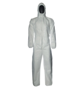 Schutzanzug ProShield 20, Einweg, PP, mit Kapuze, Größe: XL, weiß