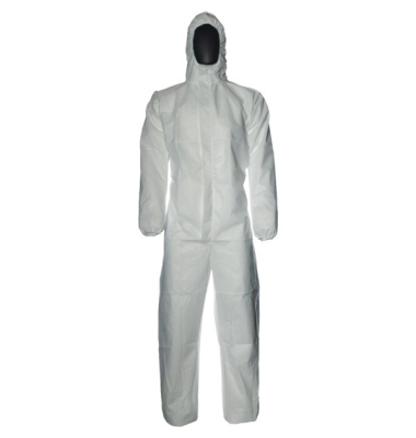 Schutzanzug ProShield 20, Einweg, PP, mit Kapuze, Größe: XL, weiß