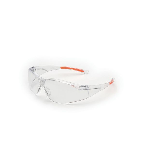 Univet Schutzbrille 513 Clear 2, mit Bügeln, farblosorange, transparent 8033661822362 UNIVET