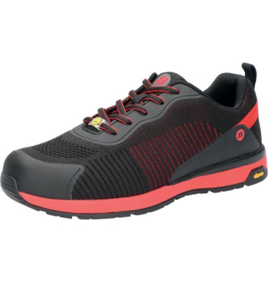 Sicherheitsschuhe Spark, S1P, SRC, ESD, Unisex, schwarz/rot, Weite W, Gr&ouml;&szlig;e 35