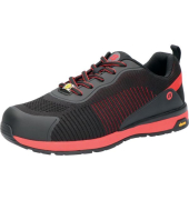 Sicherheitsschuhe, S1P, SRC, ESD, Unisex, schwarz/rot, Größe 37