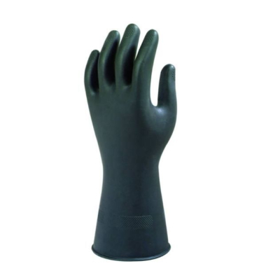 Arbeitshandschuhe AlphaTec, Naturgummilatex, schwarz, Gr&ouml;&szlig;e 8,5