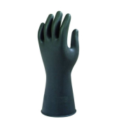 Arbeitshandschuhe AlphaTec, Naturgummilatex, schwarz, Gr&ouml;&szlig;e 9,5