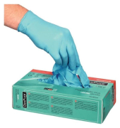 Chemikalienschutzhandschuhe, Nitril, blau, Größe 8 / M