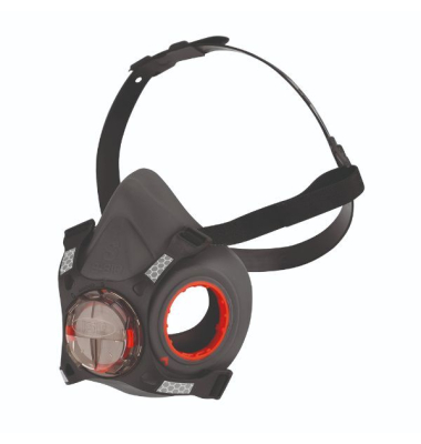 Atemschutzmaske Force 8, Halbmaske, S, mit Ausatemventil, schwarz Atemschutzmaske Force 8, Halbmaske, S, mit Ausatemventil, schwarz