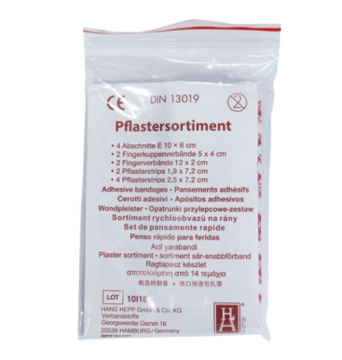 Pflasterset, Inhalt: DIN 13019, Beutel, 14 x 1 Stück Pflasterset, Inhalt: DIN 13019, Beutel, 14 x 1 Stück