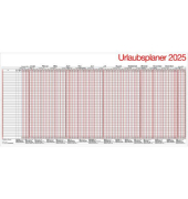 Urlaubsplaner UP12, 12 Monate / 1 Seite, 99,5x49cm (auf A4 gefaltet), für 49 Mitarbeiter, 2025