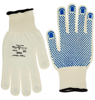 Arbeitshandschuhe Tiger Paw, PVC, weiß/blau, Größe 10 / XL