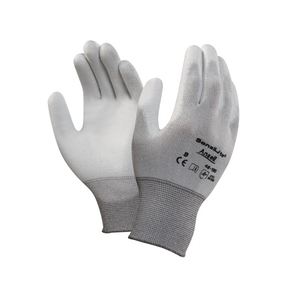 12 Stück Ansell Arbeitshandschuhe HyFlex, Polyurethan, weiß/grau, Größe 7 / S 0076490446680 Ansell