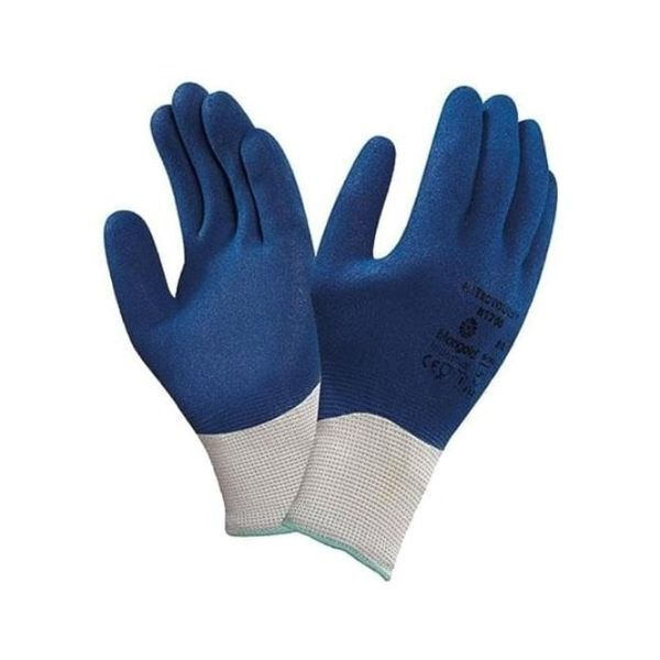 12 Stück Ansell Arbeitshandschuhe HyFlex, Nitril, blau/weiß, Größe 10 / XL 0076490053786 Ansell