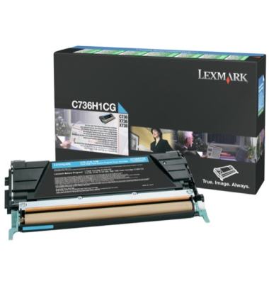 Toner Rückgabekass., C736H1CG, original, cyan, 10.000 Seiten