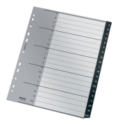 Kunststoffregister 1219-00-00, A bis Z, A4, 300µm, schwarze Taben, 20-teilig
